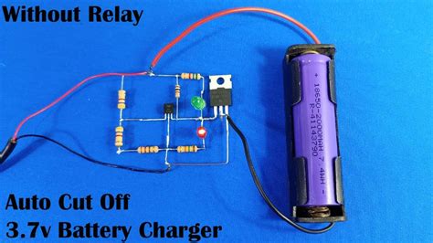 How To Make 3 7v Battery Charging Auto Cut Off Circuit Homemade Youtube