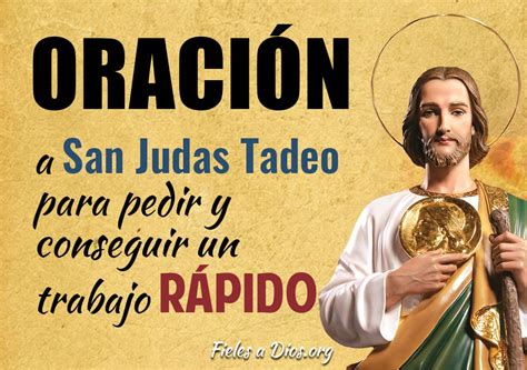 Oraci N A San Judas Tadeo Para Pedir Y Conseguir Un Trabajo R Pido