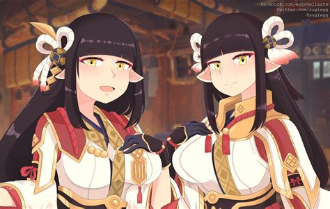 Safebooru Black Hair Blush Breasts Hinoa Japanese Clothes Kimono Long