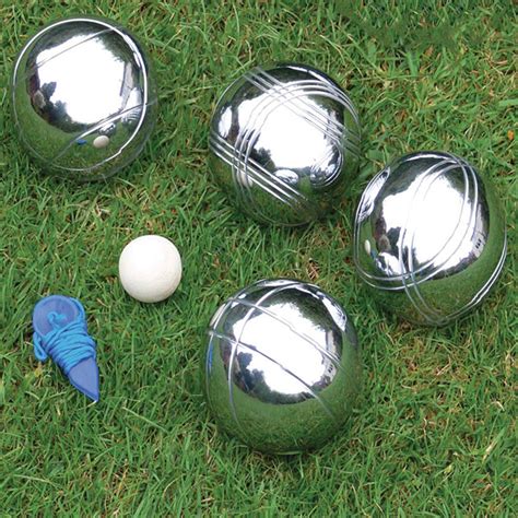 Steel French Boules 8 Petanque Metal Balls Complete Garden Game Set ...