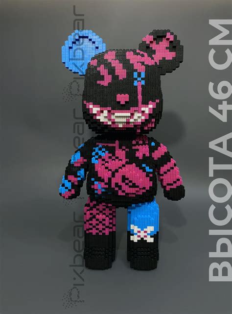 Медведь Pink&Black - стильный конструкторный набор от Pixbear