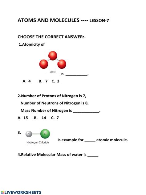 Atoms and Molecules | PDF