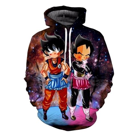 Maid Goku Vegeta Space Galaxy 3D Hoodie • SuperSaiyanShop