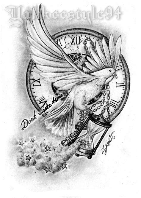 White Dove With An Hourglass Tattoo Time Tattoos Hourglass Tattoo