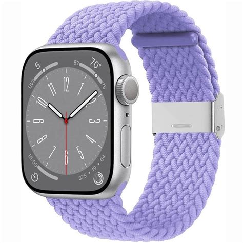 Flätat Elastiskt Armband Apple Watch 8 41mm Ljuslila Elgiganten