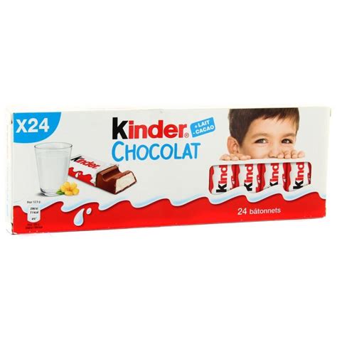 Kinder Barres Chocolatées Maxi La Boite De 24 Pièces 300G