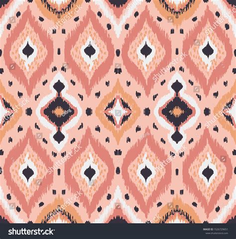 Ikat Geometric Folklore Ornament Diamonds Tribal Stock Vector Royalty