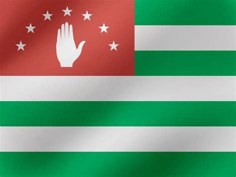 Ilustra O Ondulada Realista Vetorial Do Design Da Bandeira Da Abkhazia