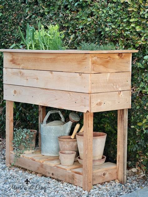 DIY Raised Herb Garden Planter Box: Maison de Cinq