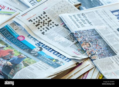 UK newspapers spread out Stock Photo - Alamy