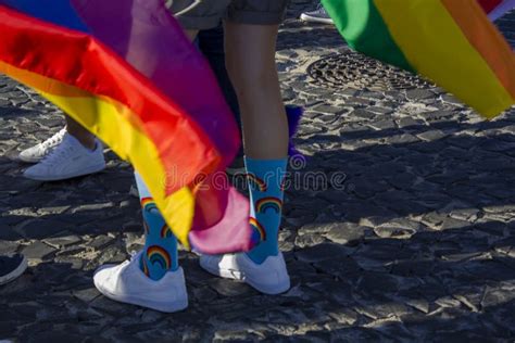 Lgbt Rainbow Pride Parade Stock Image Image Of Lesbian