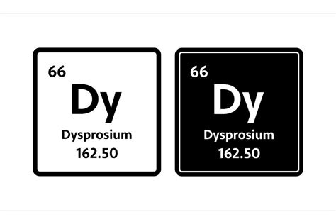 Dysprosium Symbol. Chemical Element Graphic by DG-Studio · Creative Fabrica