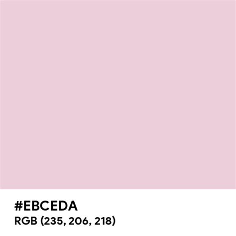 Soft Pink color hex code is #EBCEDA