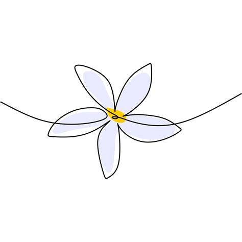 bela flor em estilo de linha mínimo desenho de linha única contínua da