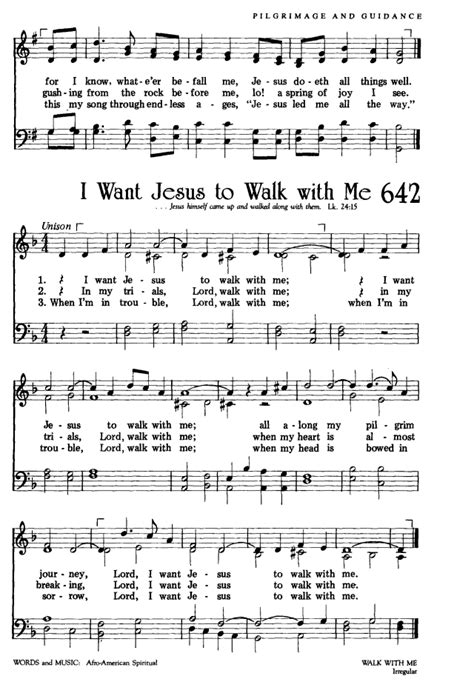 I Want To Walk With Jesus Christ Sheet Music