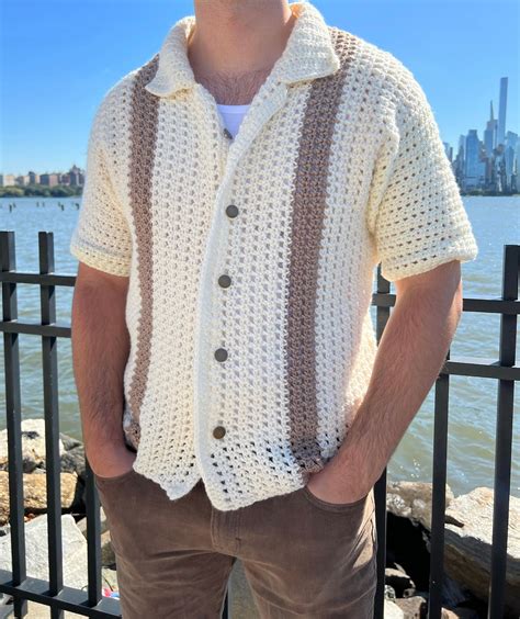 Crochet Pattern Imatra Top Men S Crochet Sweater Etsy