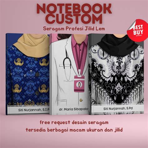 Jual NOTEBOOK CUSTOM DESAIN SERAGAM PROFESI BUKU TULIS HARDCOVER