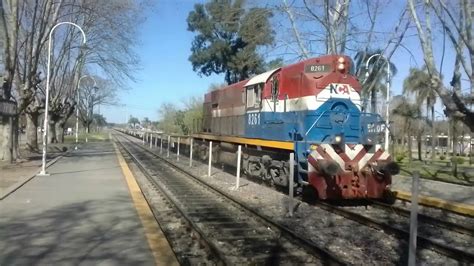 Tren Carguero De Nca Pasando Por Estaci N Benavidez Con El