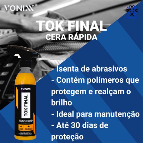 Carnaúba Tok Final Vonixx Cera de Manutenção em Spray 500ml Yamase