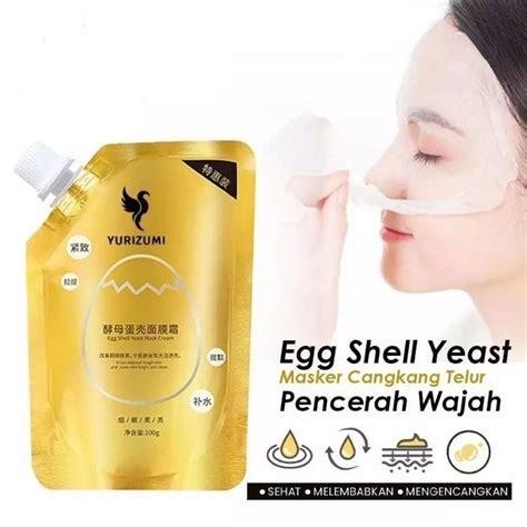 Jual Yurizumi Egg Shell Yeast Masker Whitening Ragi Cangkang Telur Shopee Indonesia