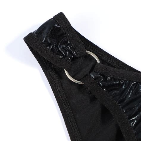 Faux Leather Bikini Leather Catsuit Leather Bodysuit Fetish Etsy