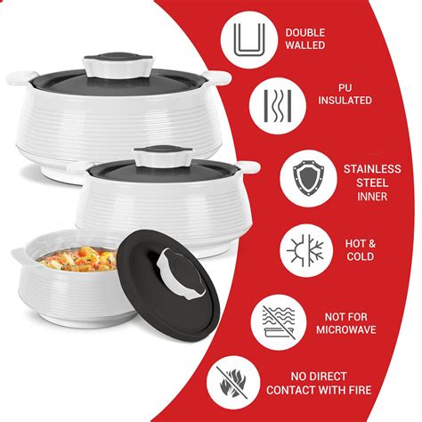 Snapklik Milton Casserole For Hot Food Double Walled Insulated