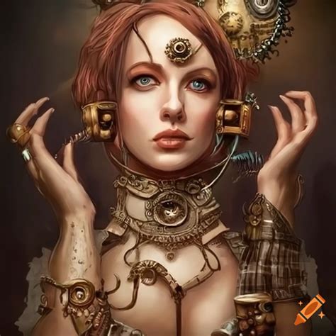 Steampunk Portrait Of A Mesmerizing Woman On Craiyon