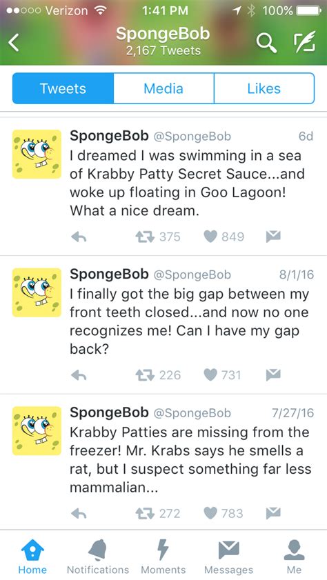 The Official Spongebob Twitter Account Is Pretty Bad R Comedycemetery