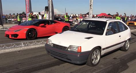 Sleeper Opel Kadett Dares To Challenge Lamborghini Huracan In Drag Race ...