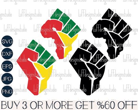 Africa Fist SVG Black History SVG Juneteenth SVG Black Etsy