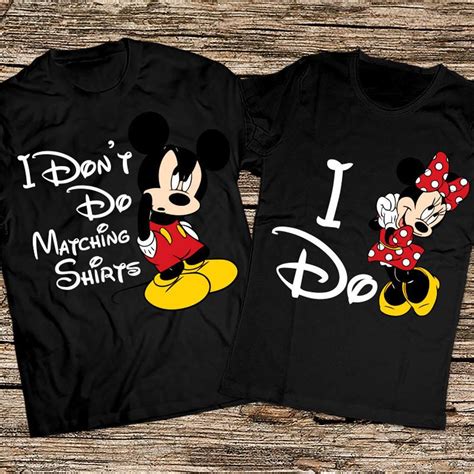 Funny Disney Couple Shirts I Dont Do Matching Shirts I Don T Do