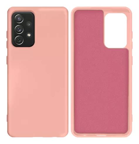 Capa Capinha Aveludada Compatível Galaxy A72 Silicone Cover Cor Rose