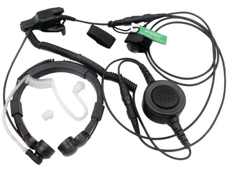 SUNDELY Military Grade Tactical Throat Mic Headset_Earpiece with BIG ...