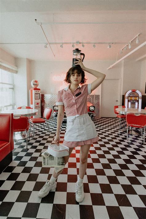 1950s Diner Shoot — Mango Street 1950s Diner Waitress Outfit Retro