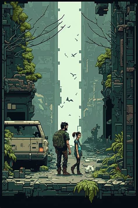 Wallpaper | Background | The Last Of Us | Cool pixel art, Pixel art ...