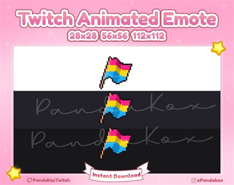 Pride Flag Animated Emote For Twitch Pansexual Support LGBTQ Etsy UK