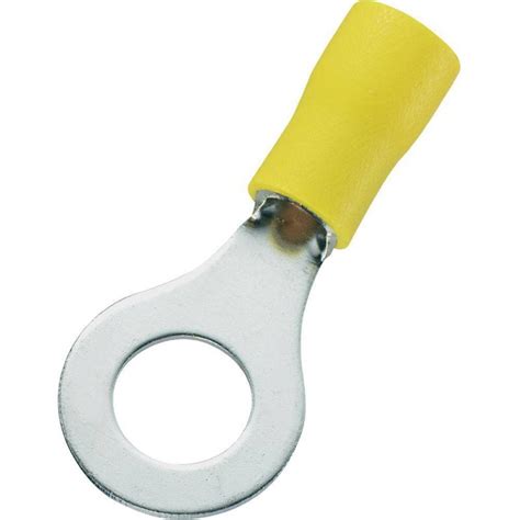 Yellow 12mm Ring Crimp Terminal For 6mm2 Cable