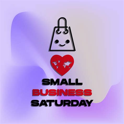 Small Business Saturday With Shops And Gradient Mesh Purple Background