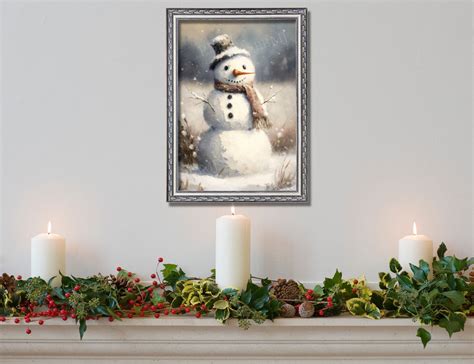 Frosty Delight Printable Snowman Wall Art Snowman Prints Etsy