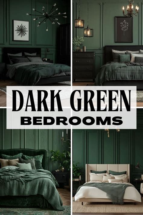 25 Gorgeous Dark Green Bedrooms Green Bedroom Walls Bedroom Green