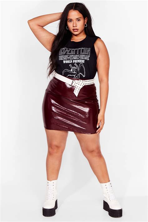 The Vinyl Word Plus Size Mini Skirt Stickhealthcare Co Uk