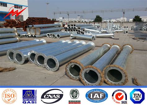 M M M Power Transmission Poles Hot Dip Galvanized Electric Lines Steel