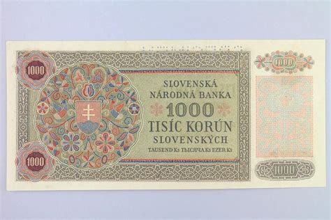 BANKOVKA SLOVENSKO 1000 Ks 1940 6N6 SPECIMEN 19 UNC Aukro