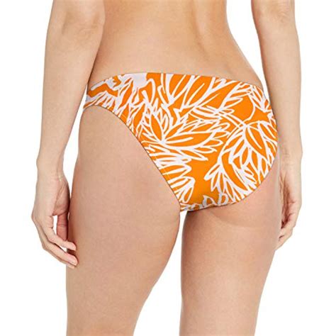 Milly Women S Lotus Print St Lucia Bikini Bottom White Orange S