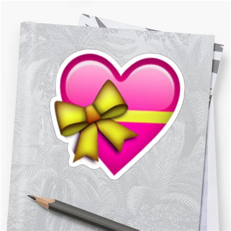 "Wrapped Heart Emoji" Sticker by nojams | Redbubble