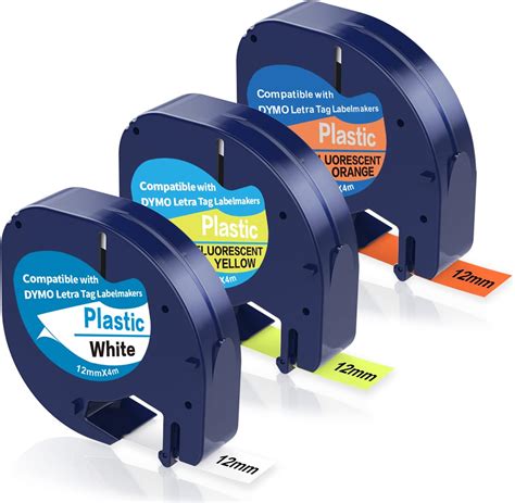 Amazon Pack Compatible With Dymo Letratag Refills Plastic Label