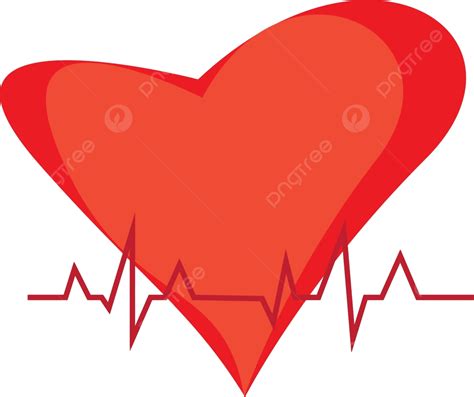 Cardiogram Line With Heart Vector Illustration Cardiogram Cardiology