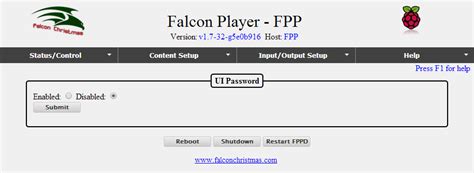 Falcon Pi Player Login