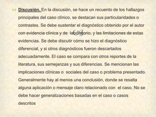 Reporte De Caso Cl Nico Ppt