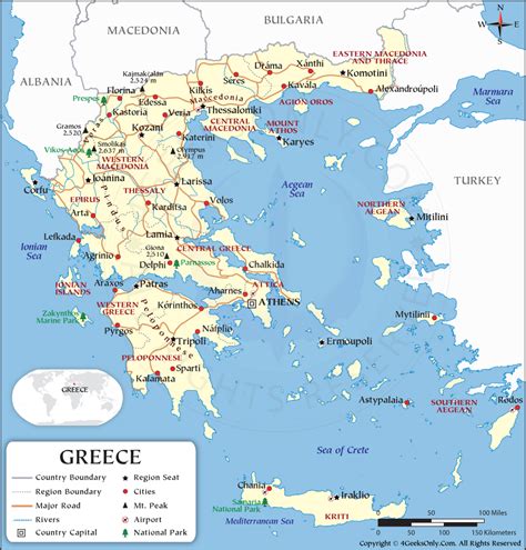 Greece Map With Other Countries